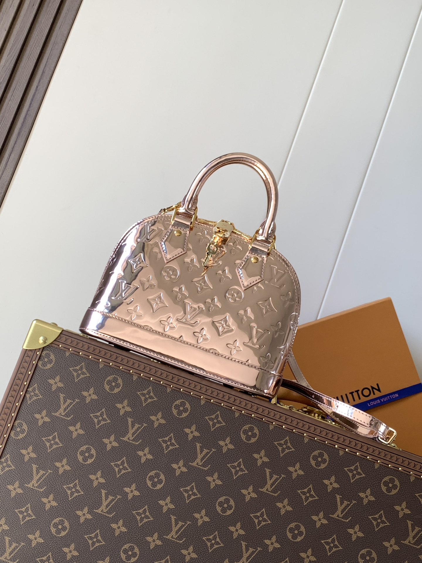 Louis Vuitton LV Atlantis BB Handbag Monogram Reverse Monogram Pattern Elegant Look Luxury Accessory